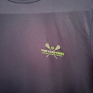 Vineyard Vines Navy Tee with Lacrosse Design